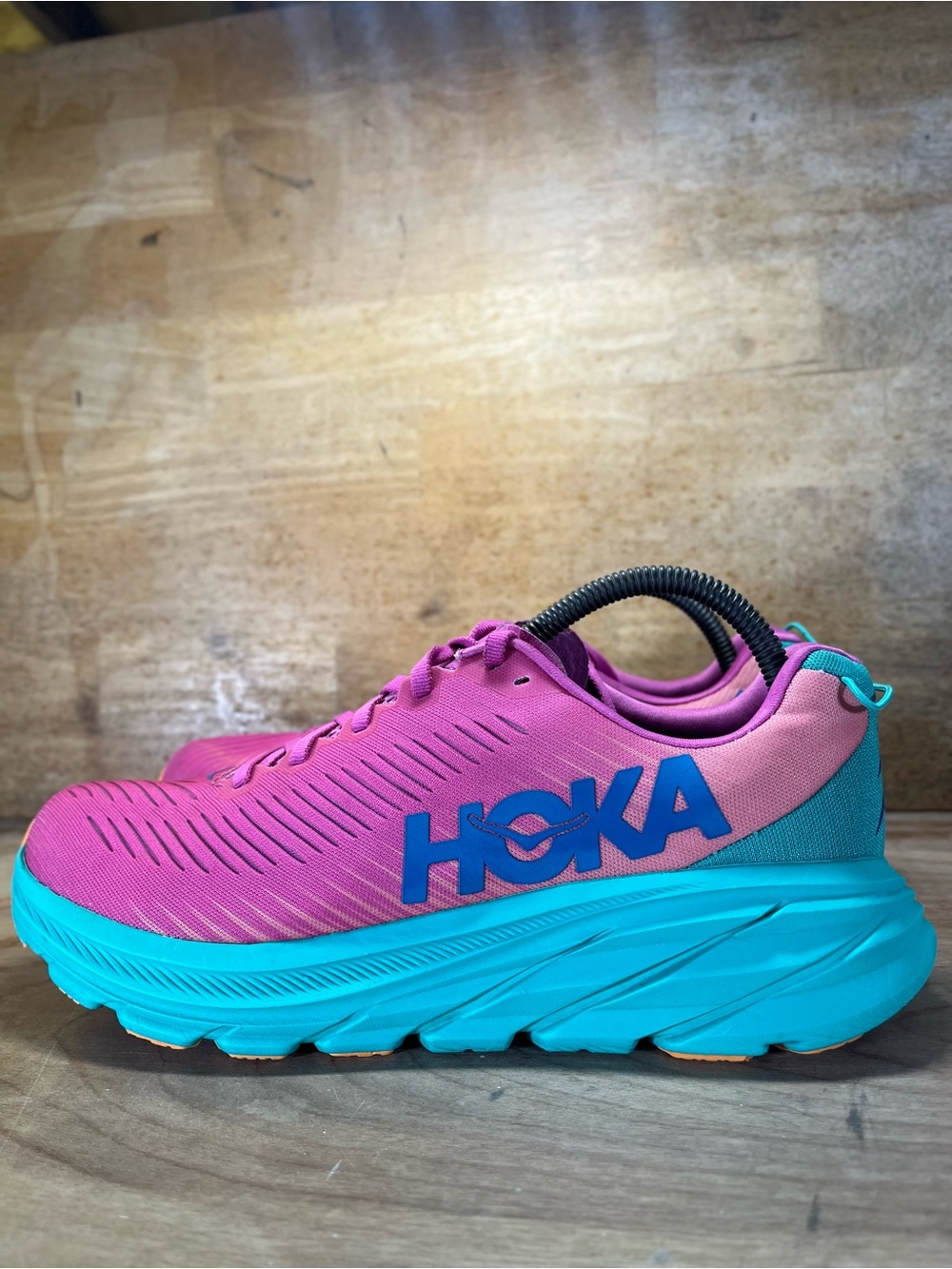 Hoka One One Rincon 3 Womens Size 9.5 Running Shoes Sneakers Phlox Pink Atlantis - Picture 4 of 13